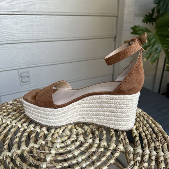 VERONICA BEARD Gianna Suede Espadrille Wedge Sandals In Brown US 7.5 EXCELLENT! - Picture 8 of 14